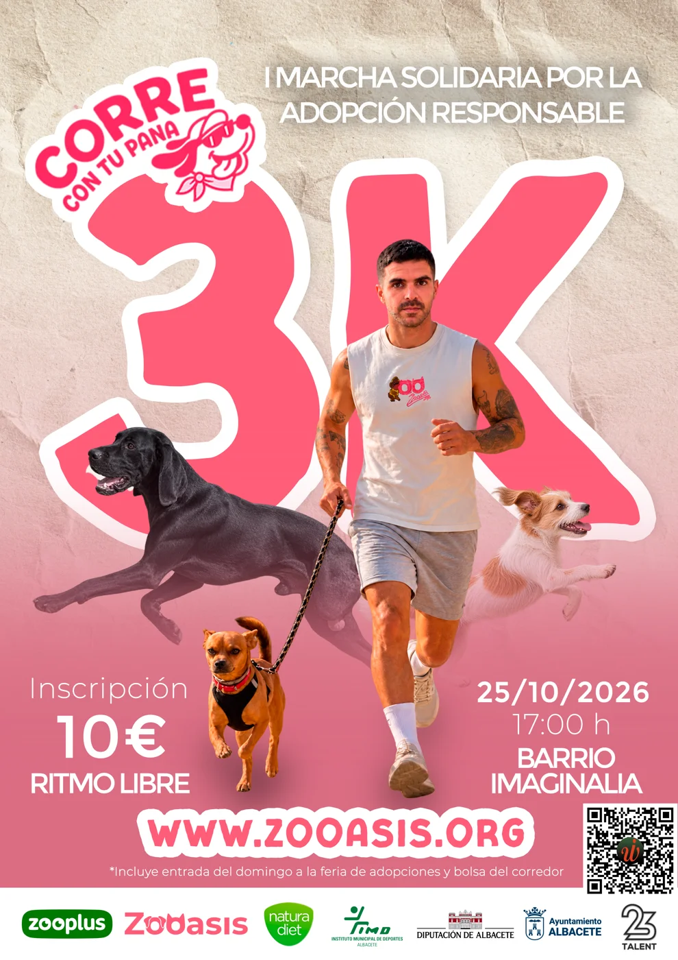 Cartel de la I Marcha Solidaria Corre con tu Pana, 3K