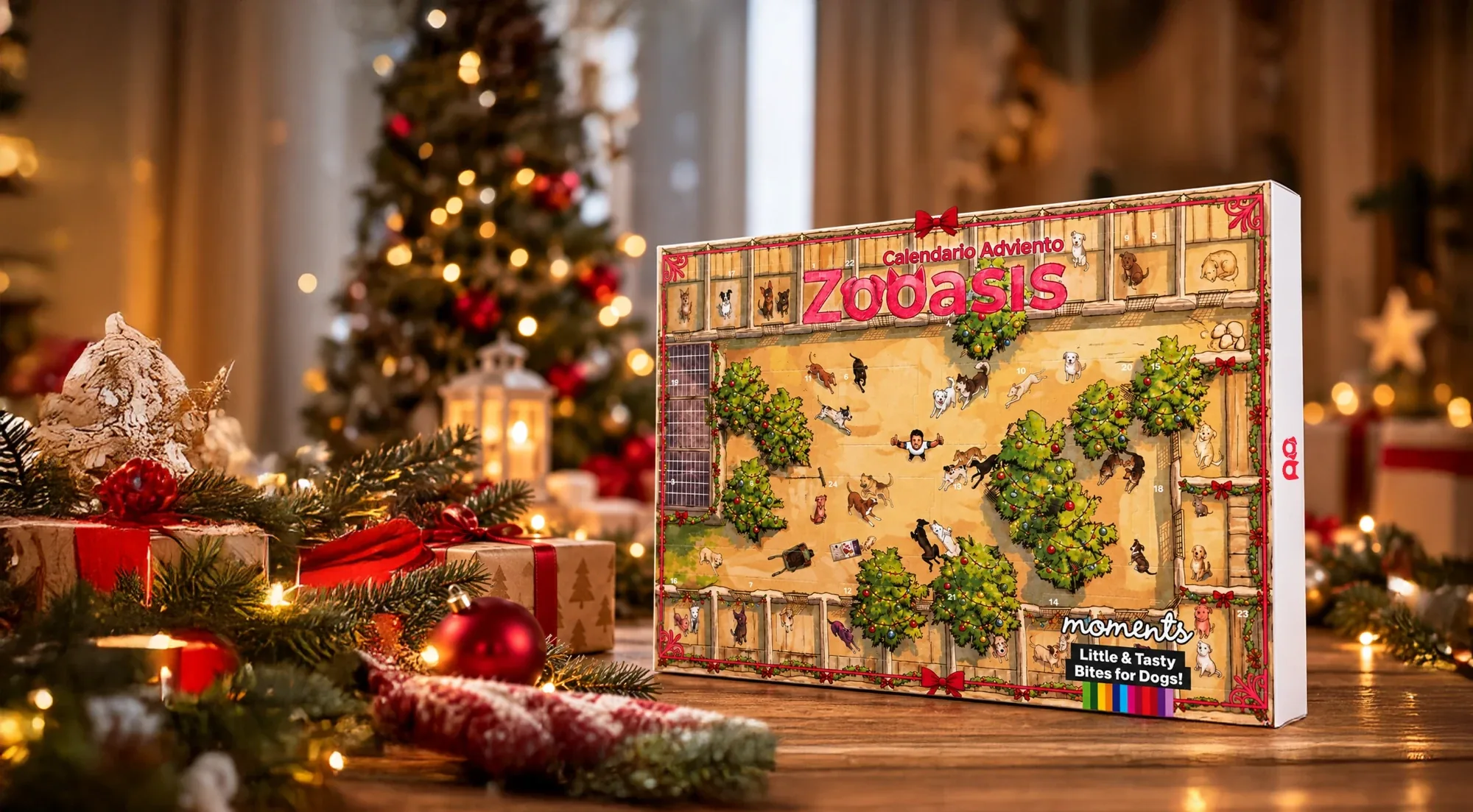 Calendario de Adviento Zooasis con snacks Moments